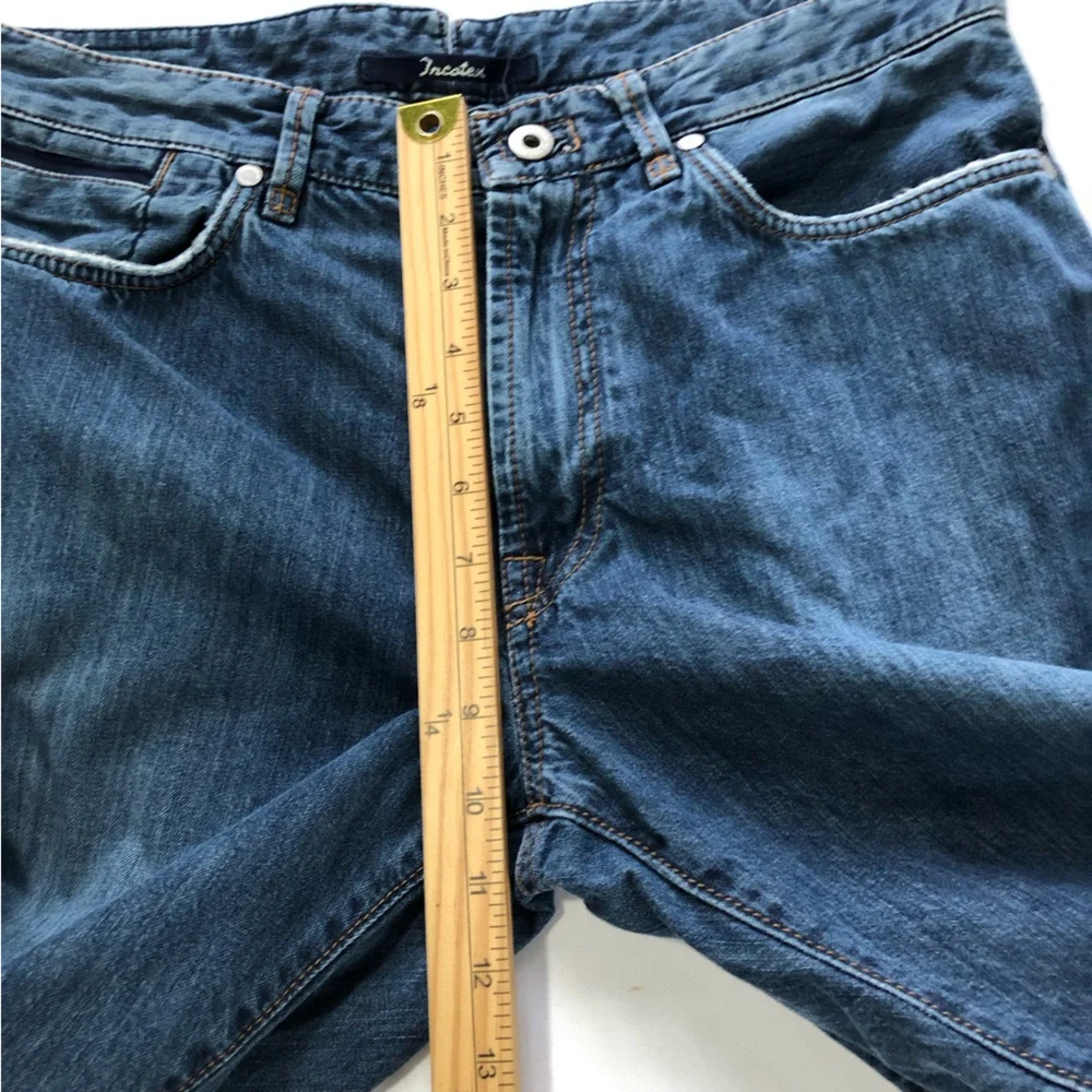 Incotex five regular straight leg 34x30 mens jeans cotton casual minimalist
